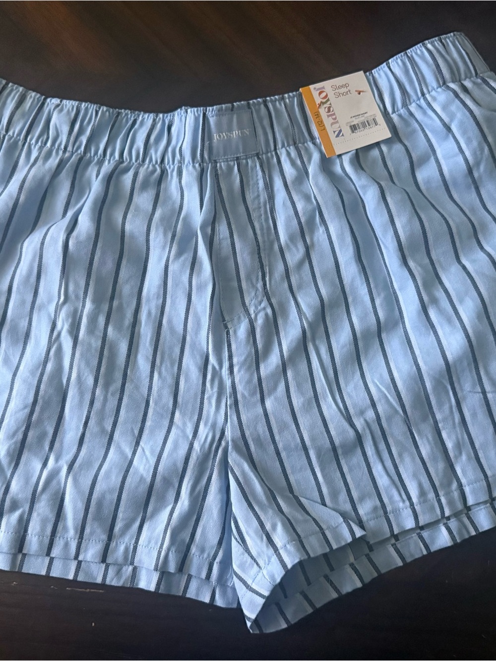Light Blue Striped Sleep Shorts - Women's Pajama Bottoms